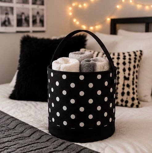 Polka Dot Round Storage Bin