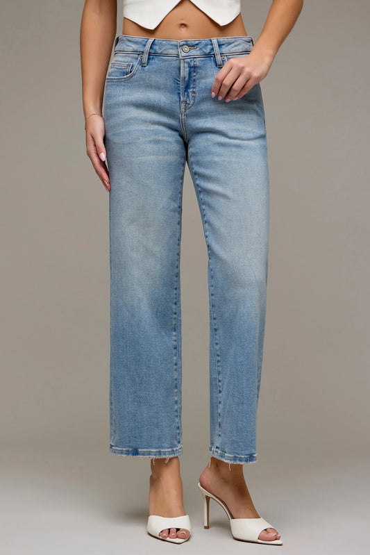 Hidden Cropped Classic Straight Jeans