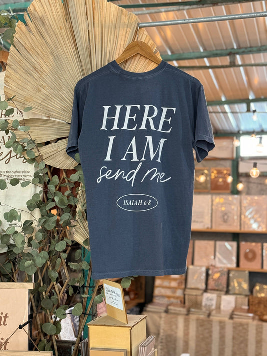 Here I Am Isaiah 6:8 Christian Tee