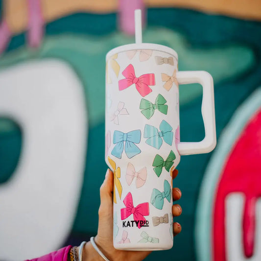 Multicolored Bow Tumbler