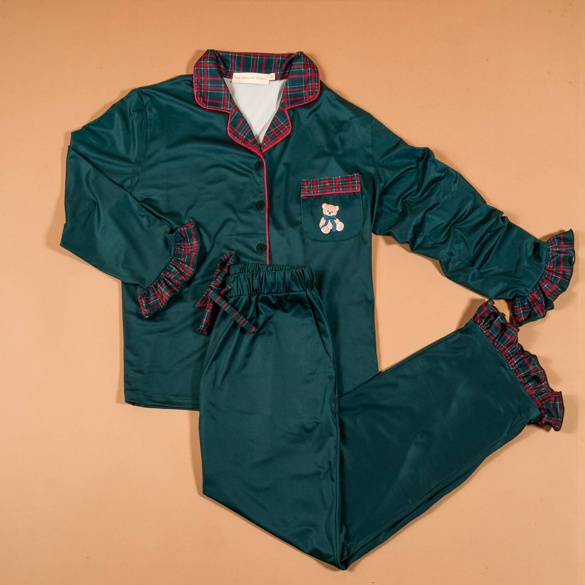 Sweet Dreams Pajama Pants Set-Evergreen Plaid