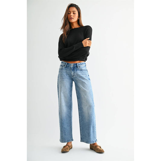 Low Rise Wide Ankle Baggy Fit