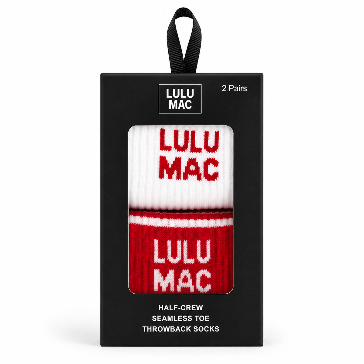 Lulu Mac Socks 2 Pair Box Red