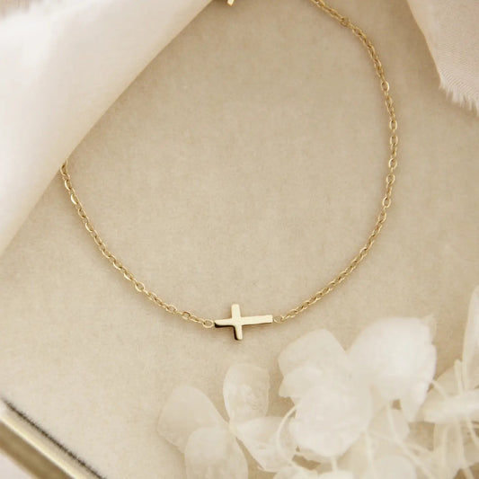 Sideways Cross Bracelet