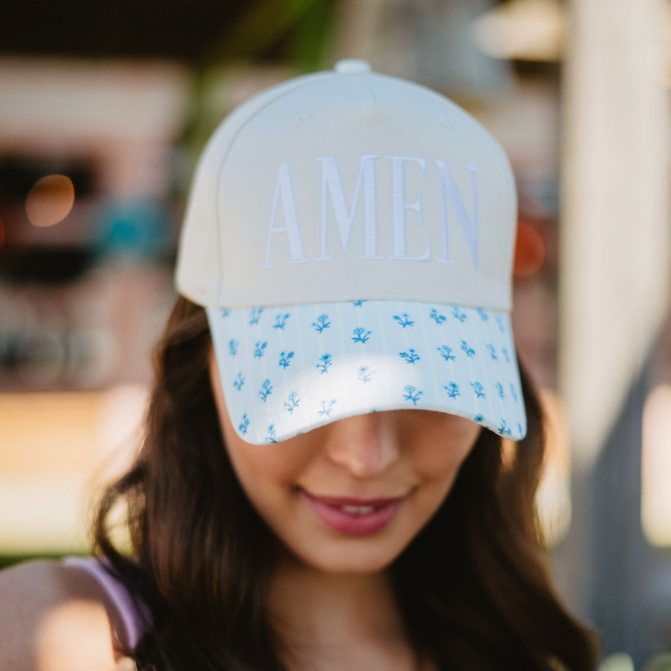 Amen Floral Trucker Cap