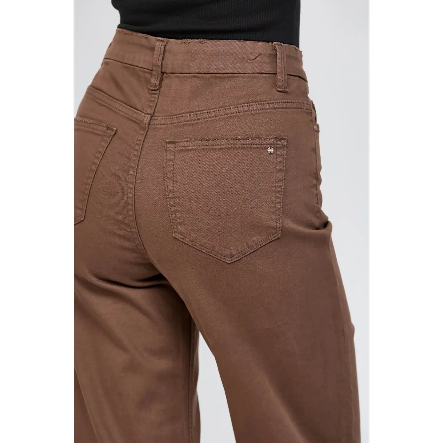 Mica Birch Stretch High Rise Wide Leg Jeans