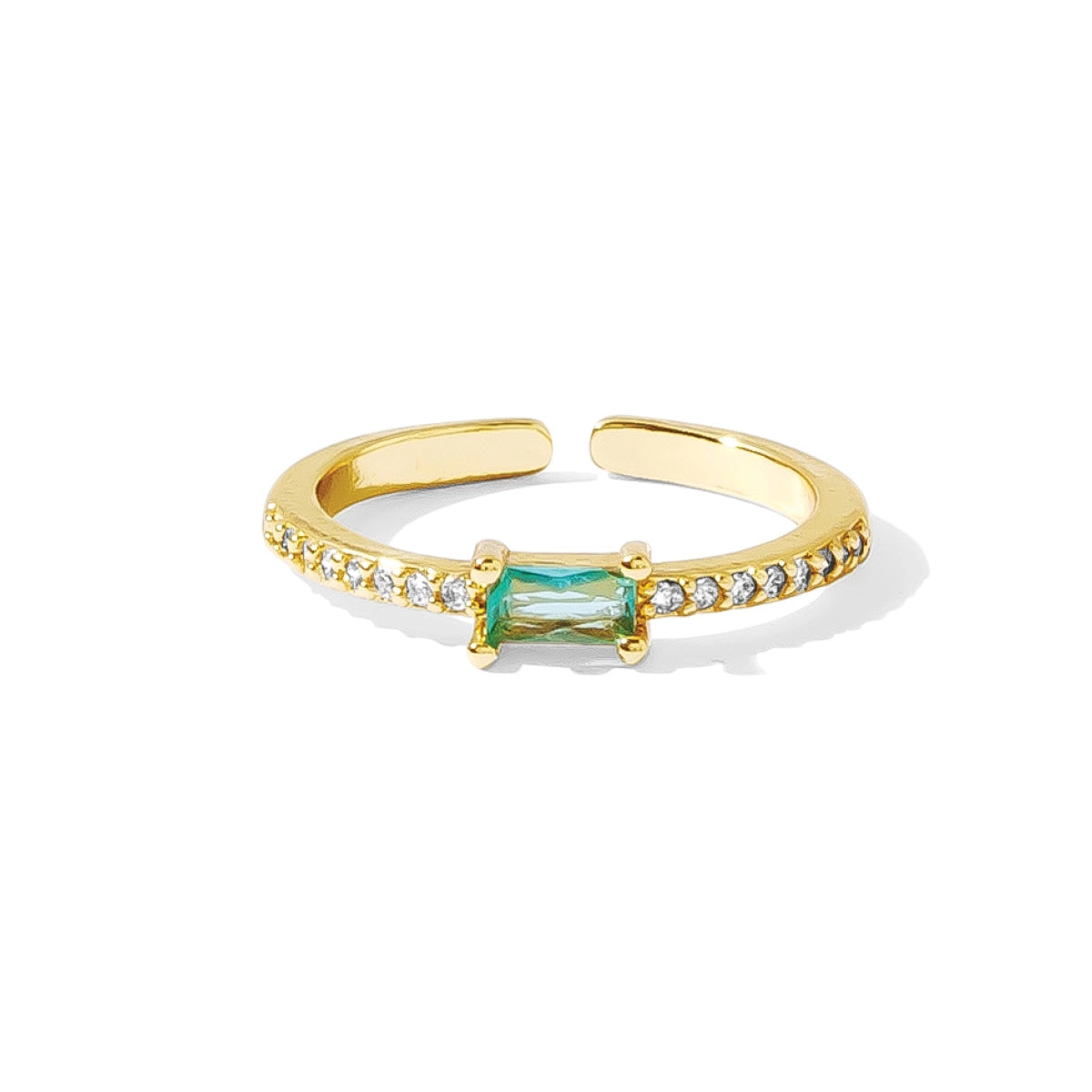 Splendid Iris Just A Touch of Color Pave Adjustable Ring