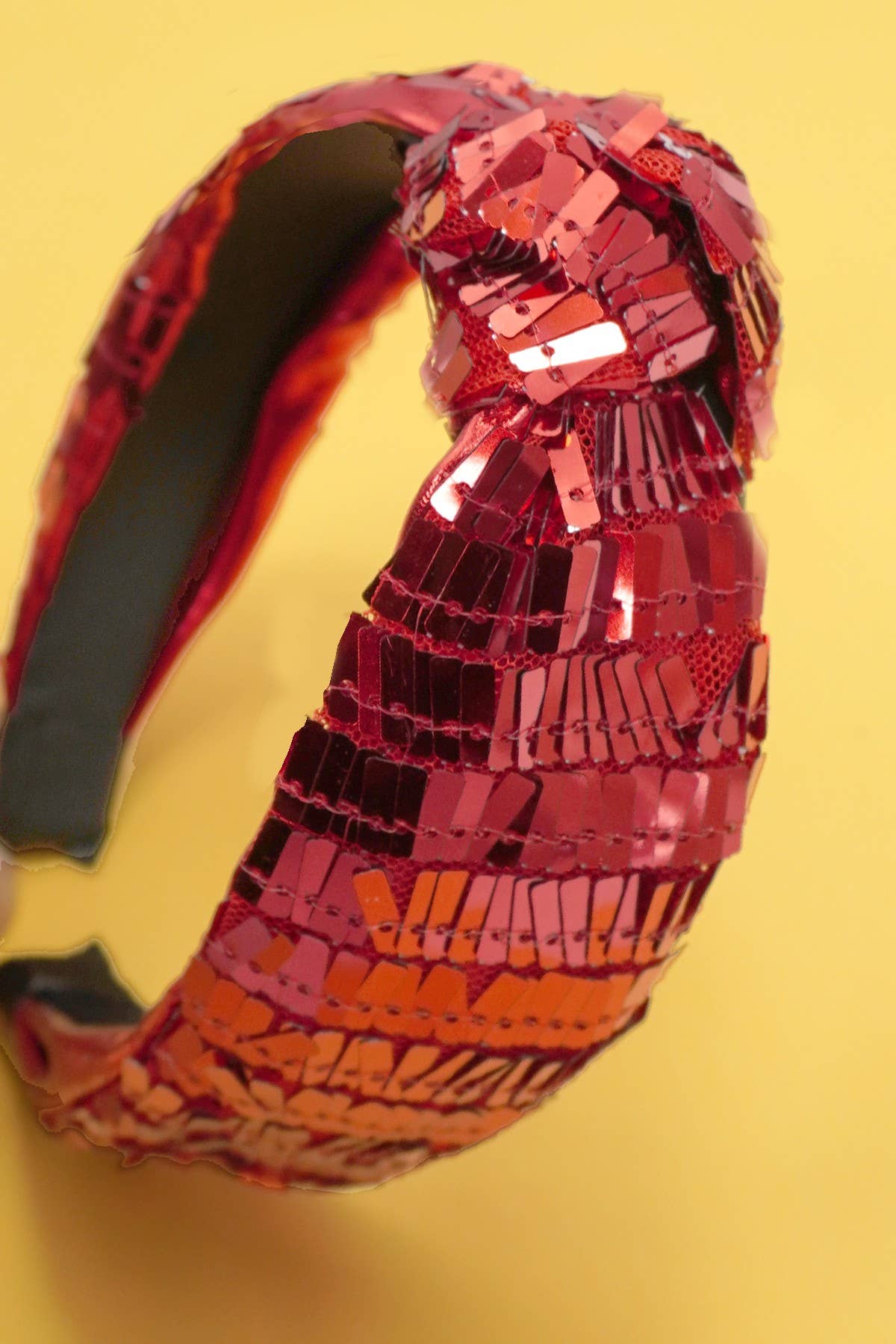 Holiday Sequin Embellished Knot Headband