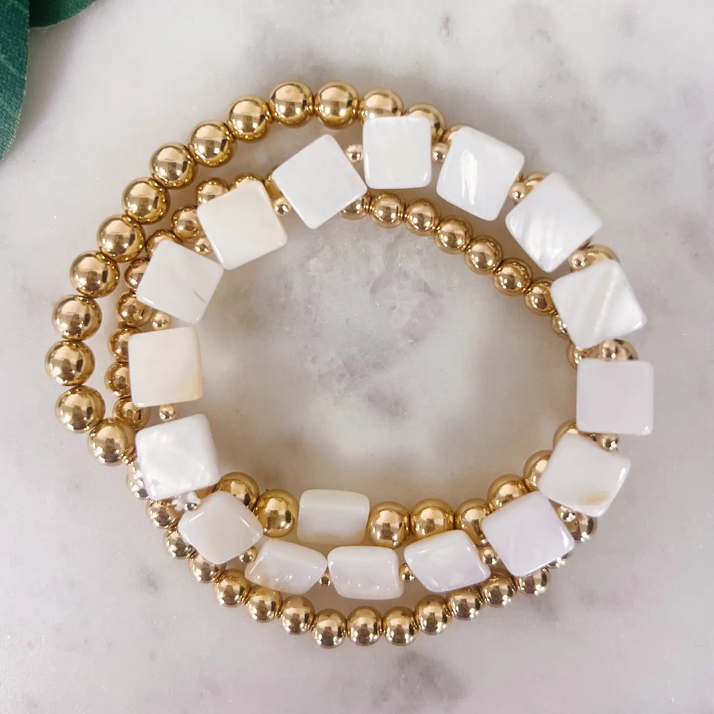 Mother of Pearl Stack Bracelet