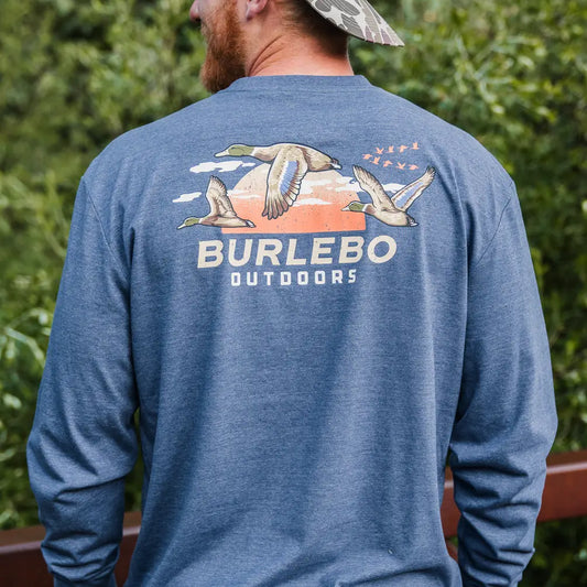 Burlebo Sunset Duck Long Sleeve - Heather Navy