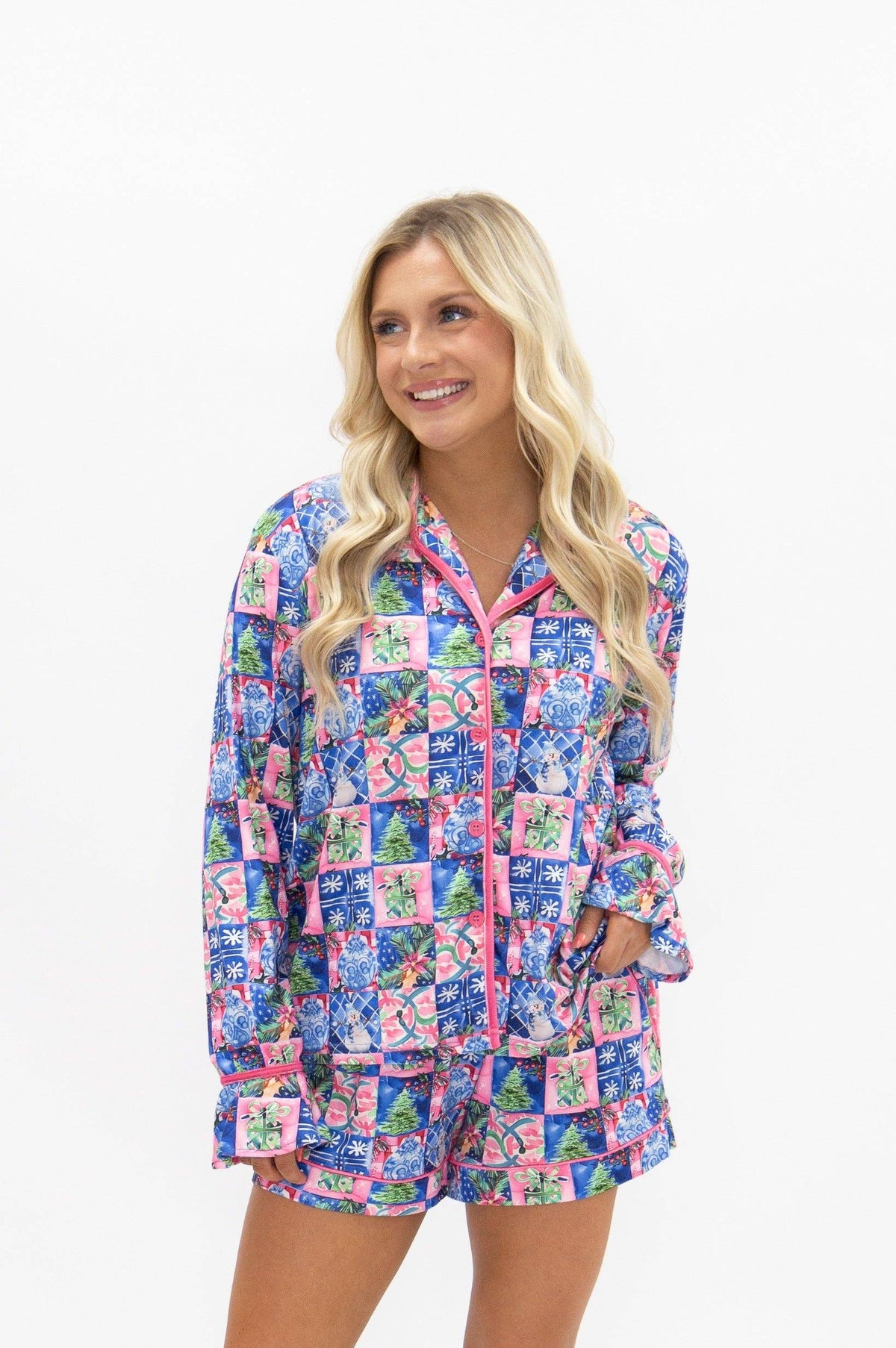 Preppy Christmas PJ Set