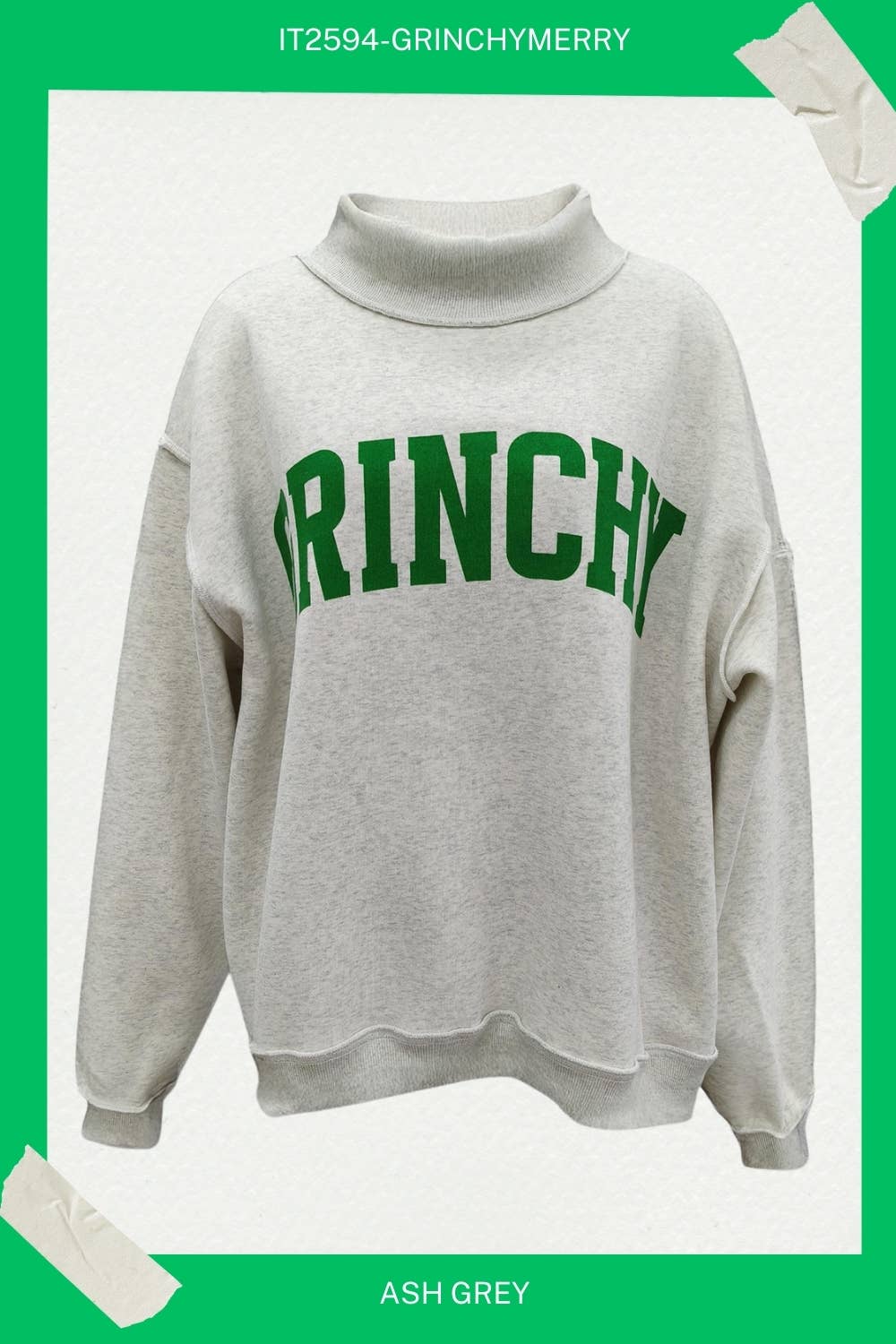 Grinch & Merry Reversible Mock Neck