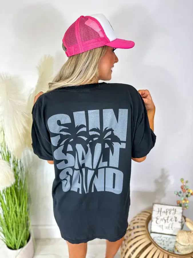 Sun, Salt & Sand Black Graphic Tee
