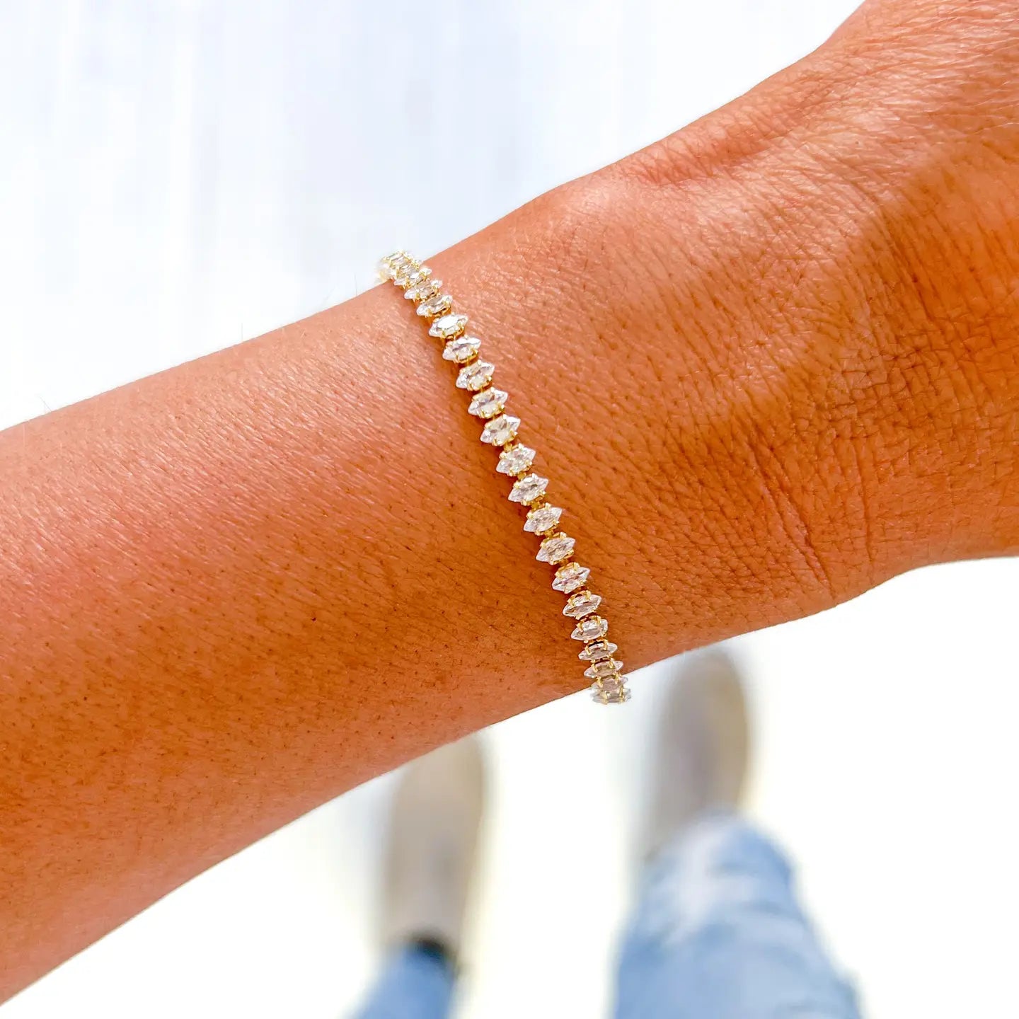 Marquis Adjustable Pave Bracelet