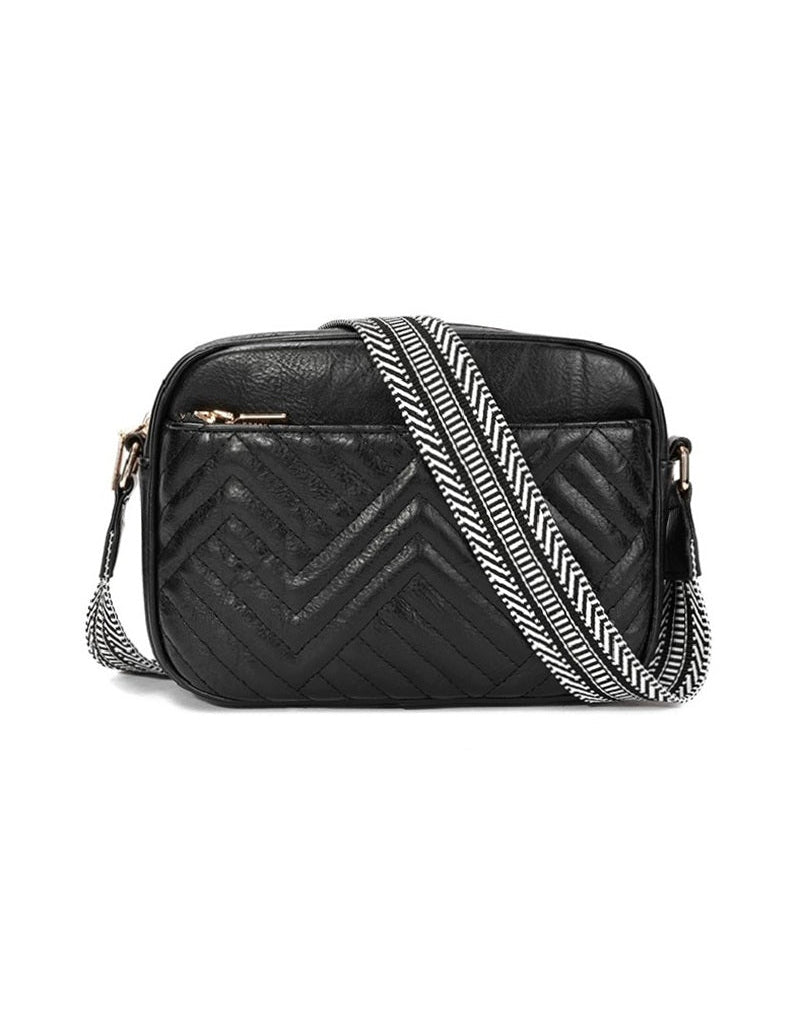 Chevron Weave Crossbody Purse