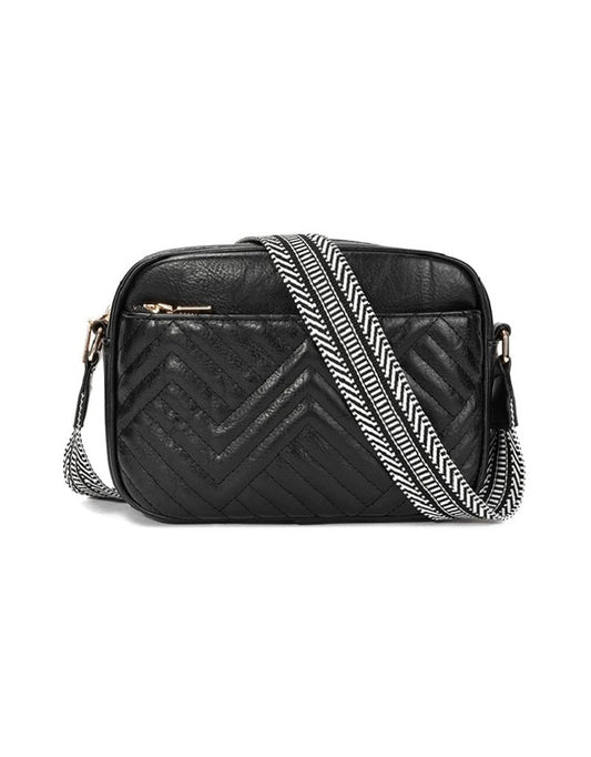 Chevron Weave Crossbody Purse