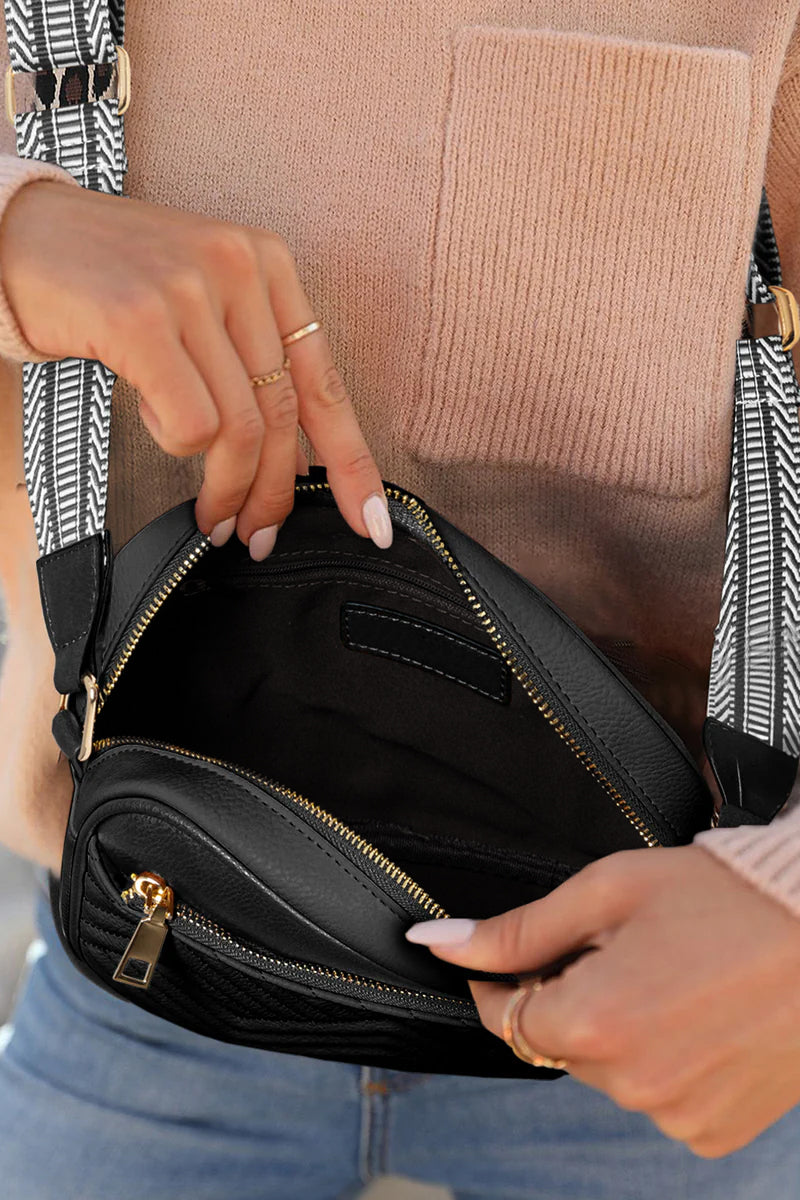 Chevron Weave Crossbody Purse