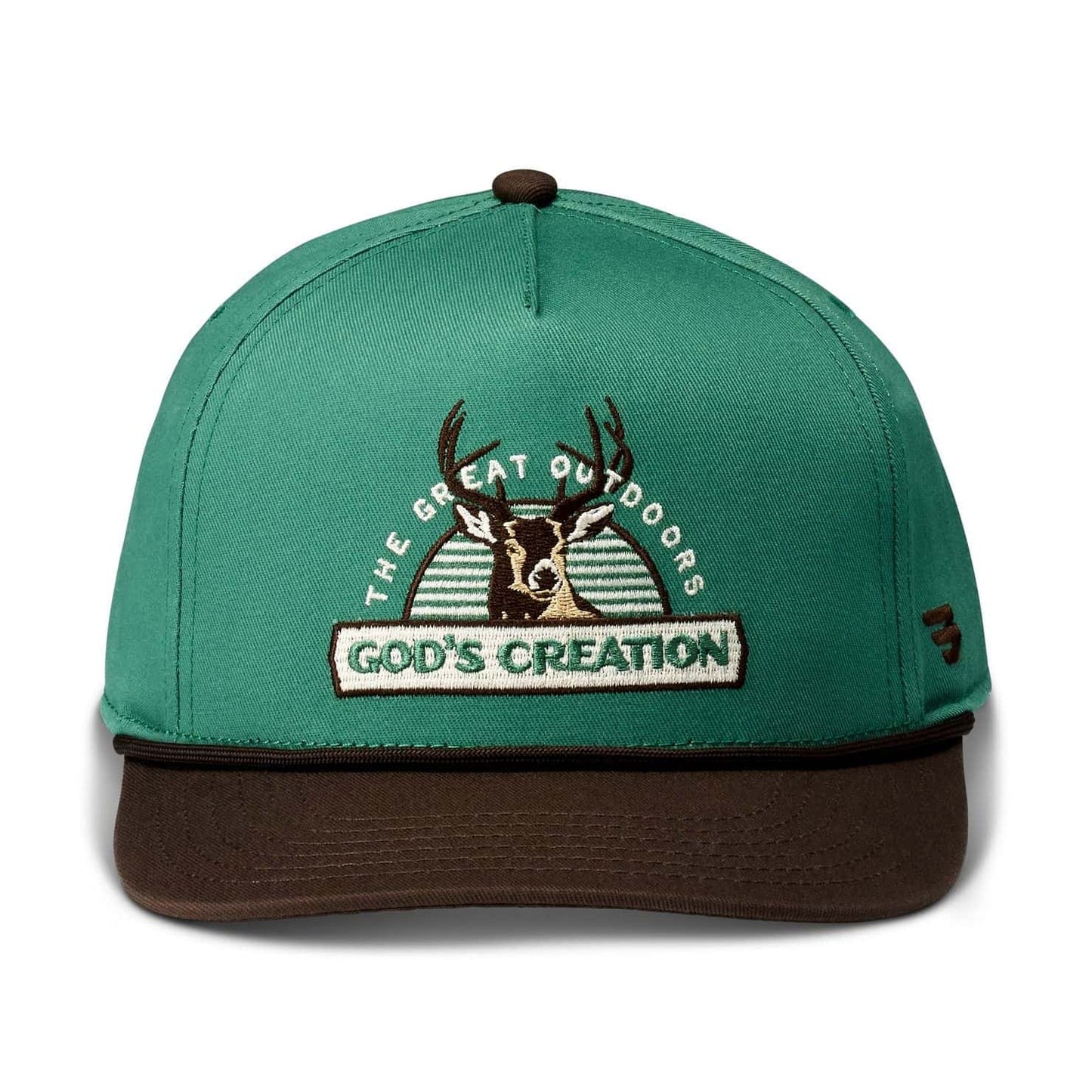 Burlebo Cap - God's Creation - Green & Brown Bill