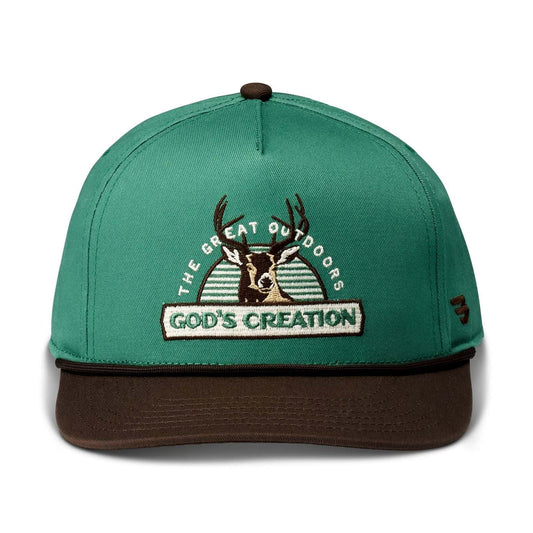 Burlebo Cap - God's Creation - Green & Brown Bill