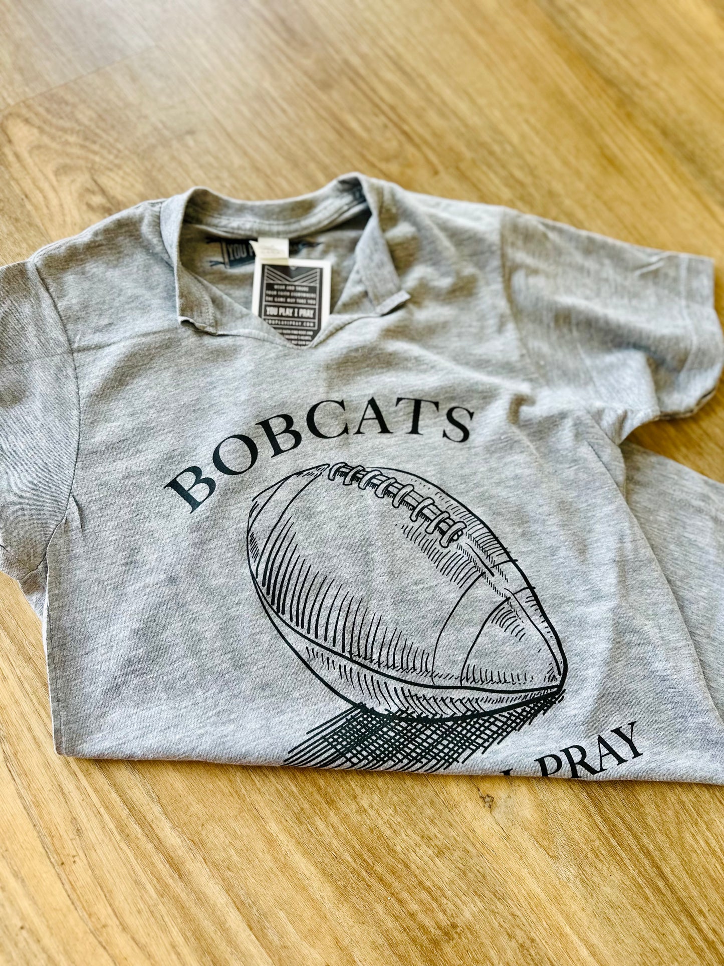 You Play I Pray V-Neck Spirit Tee