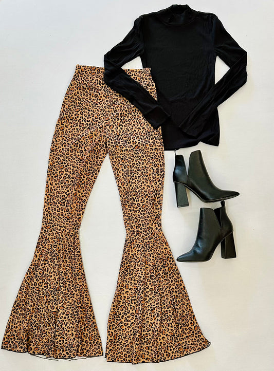 Leopard Flare Pants