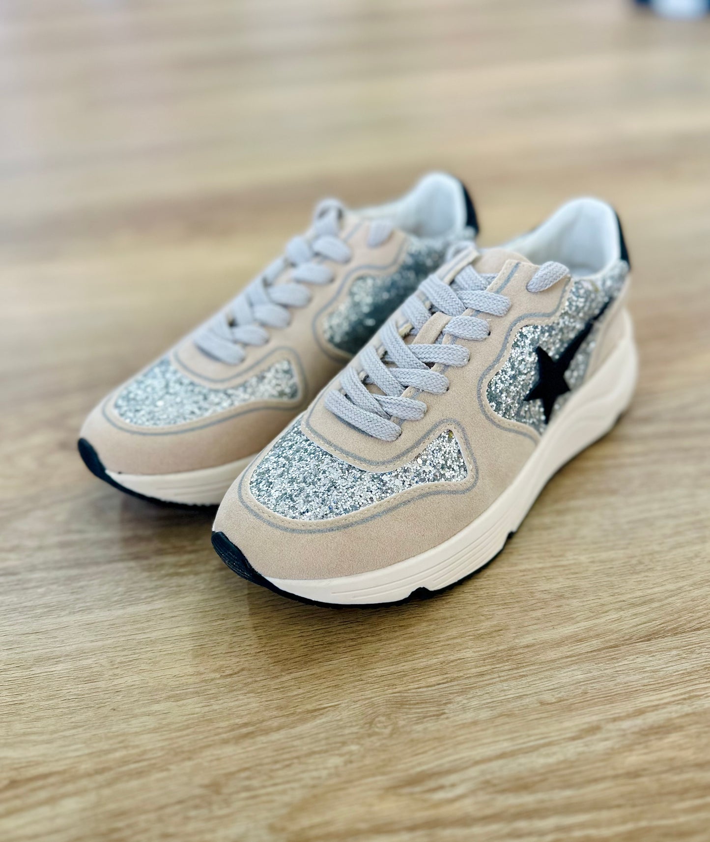 Glitter Suede Sneaker