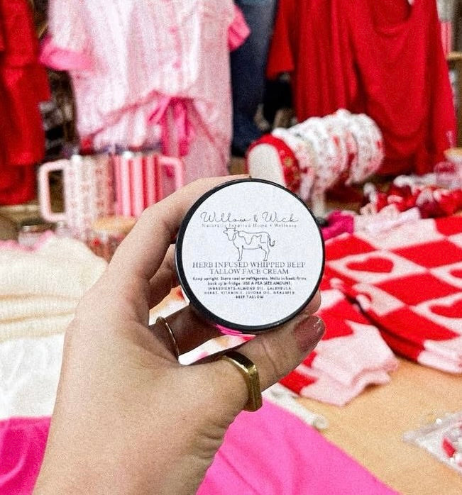 Willow & Wick Herb Whipped Beef Tallow Face Cream