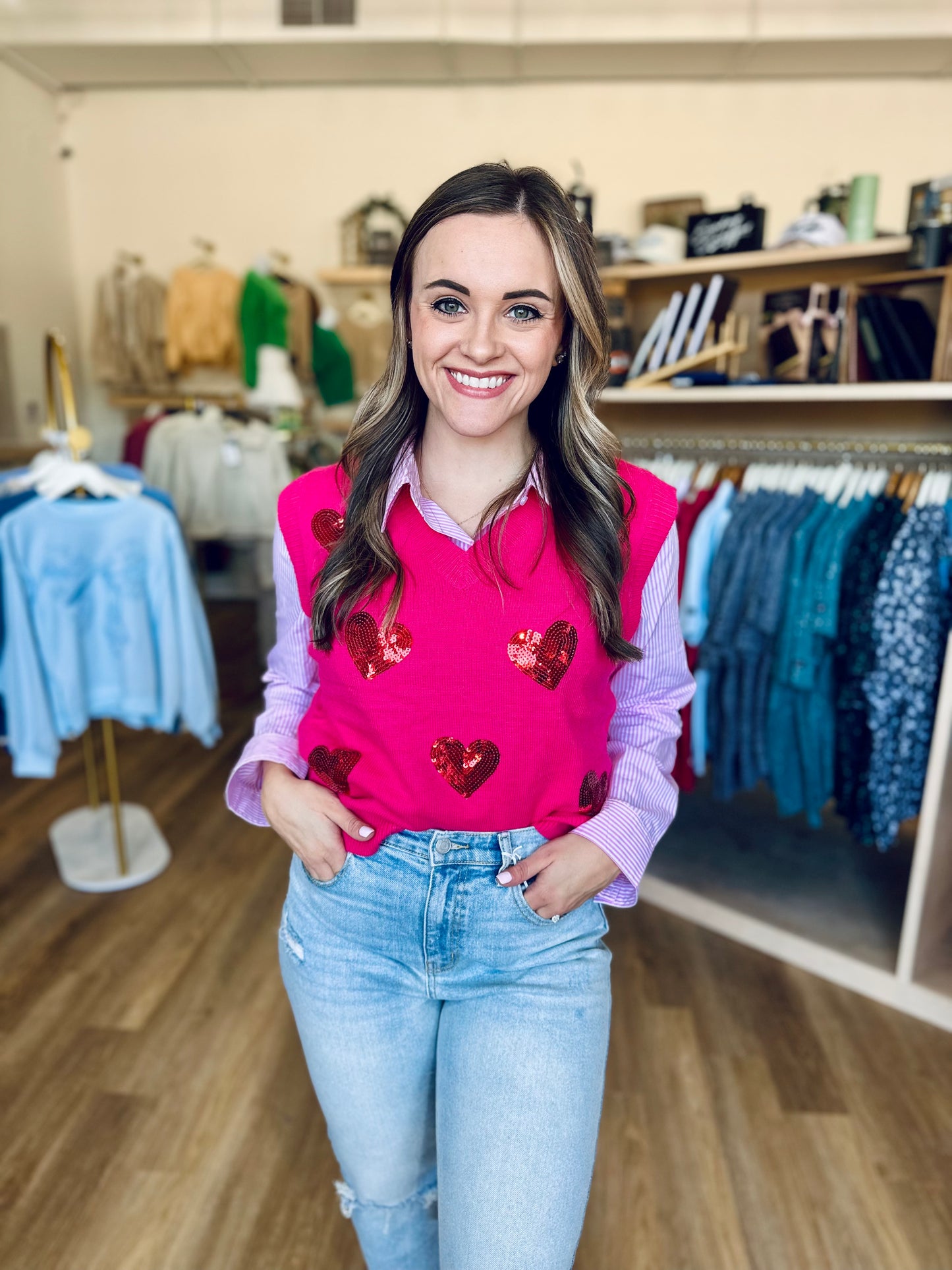 Hot Pink Heart Vest