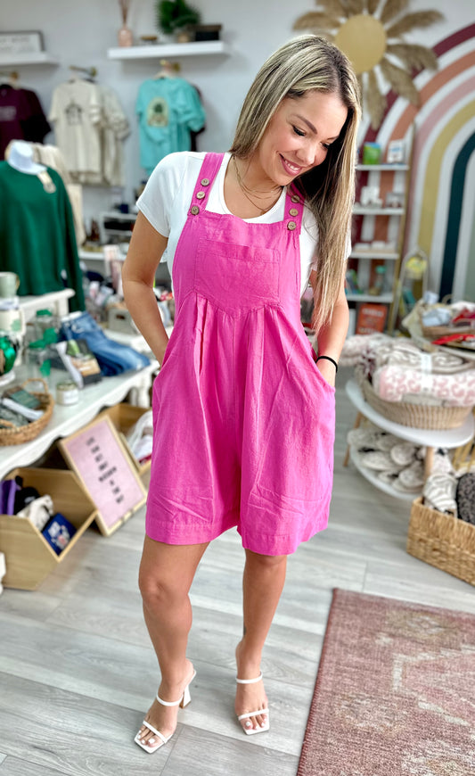 Pink Overall Romper