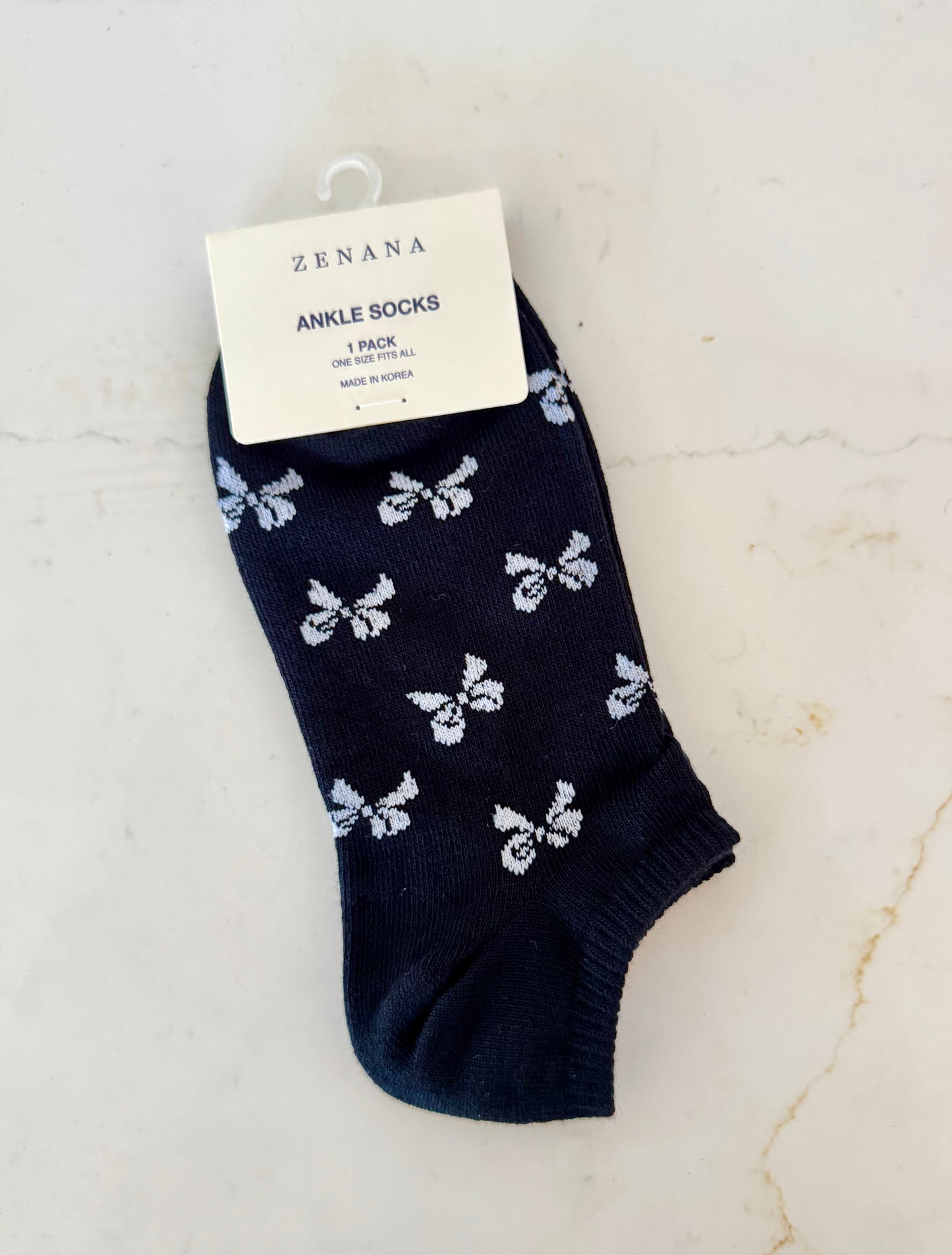 Ribbon Bow Ankle Socks