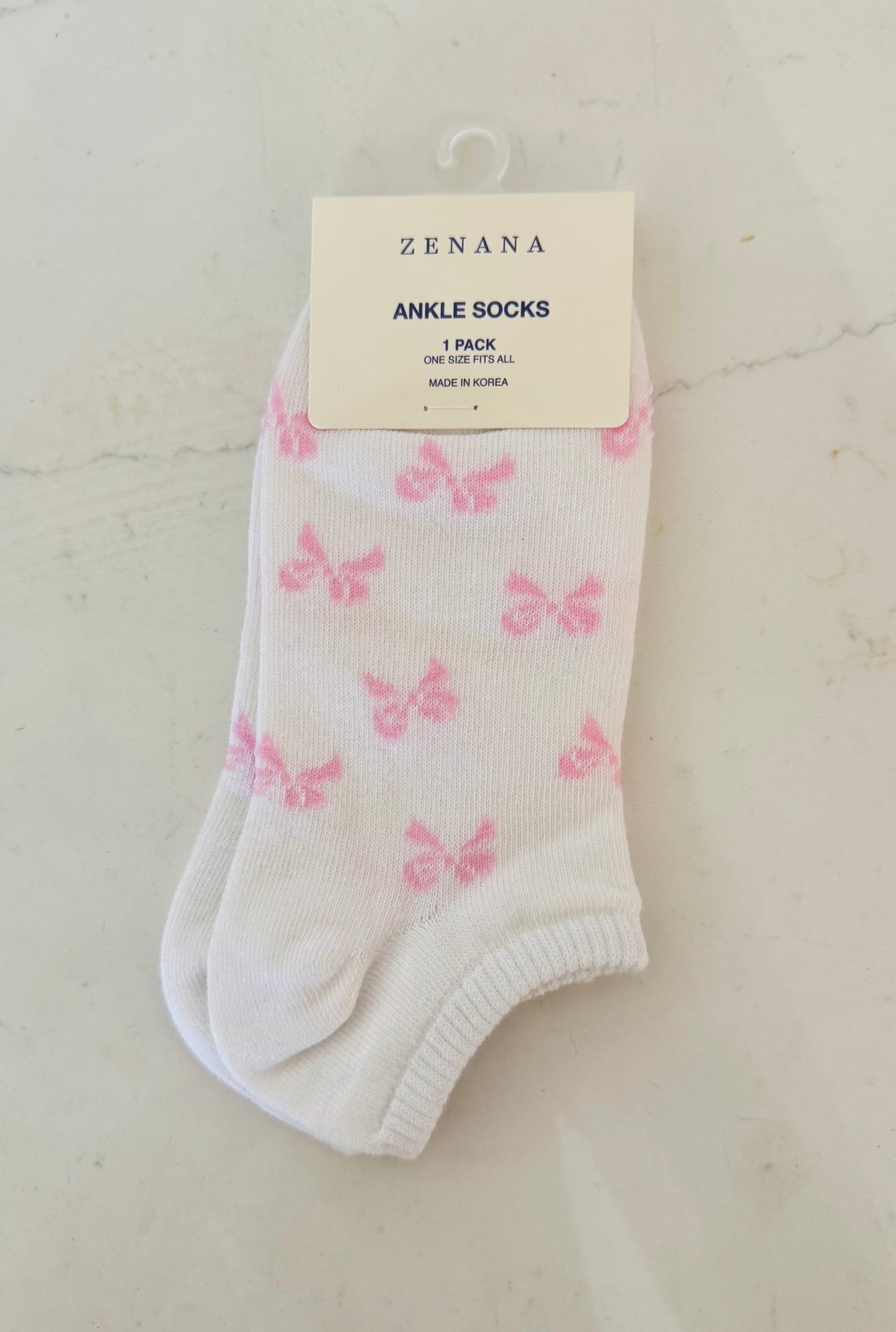 Ribbon Bow Ankle Socks