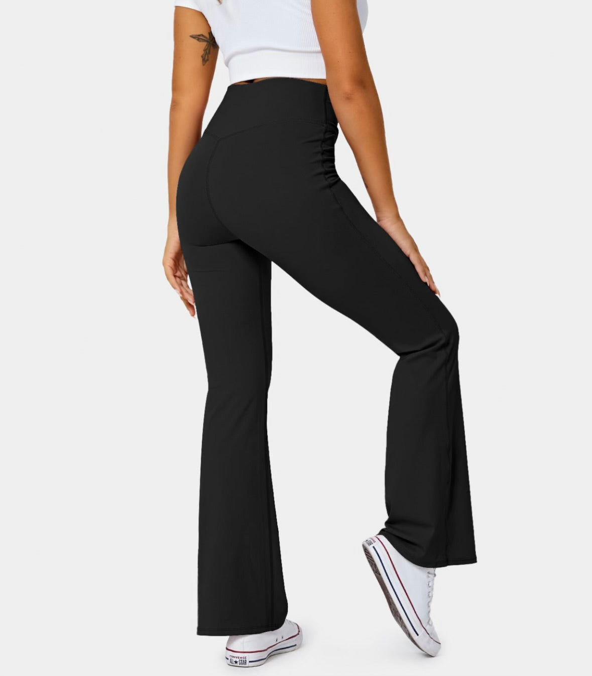 Halara High Waisted Crossover Flare Yoga Leggings