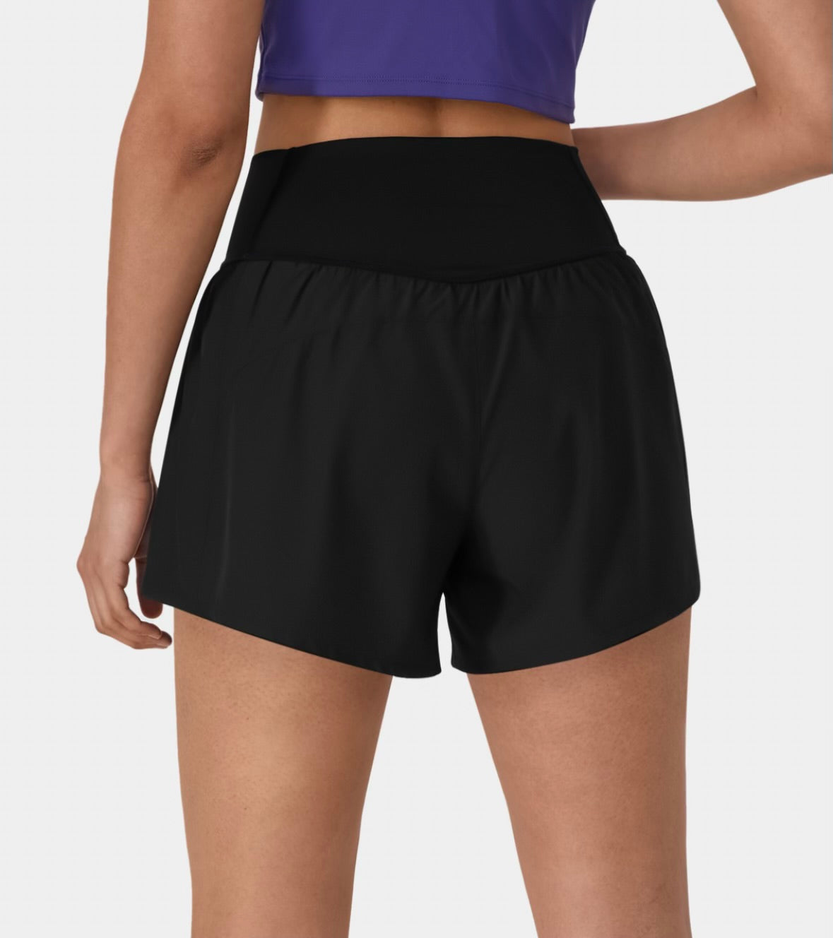 Halara Breezeful High Waisted Crossover 4" Yoga Shorts