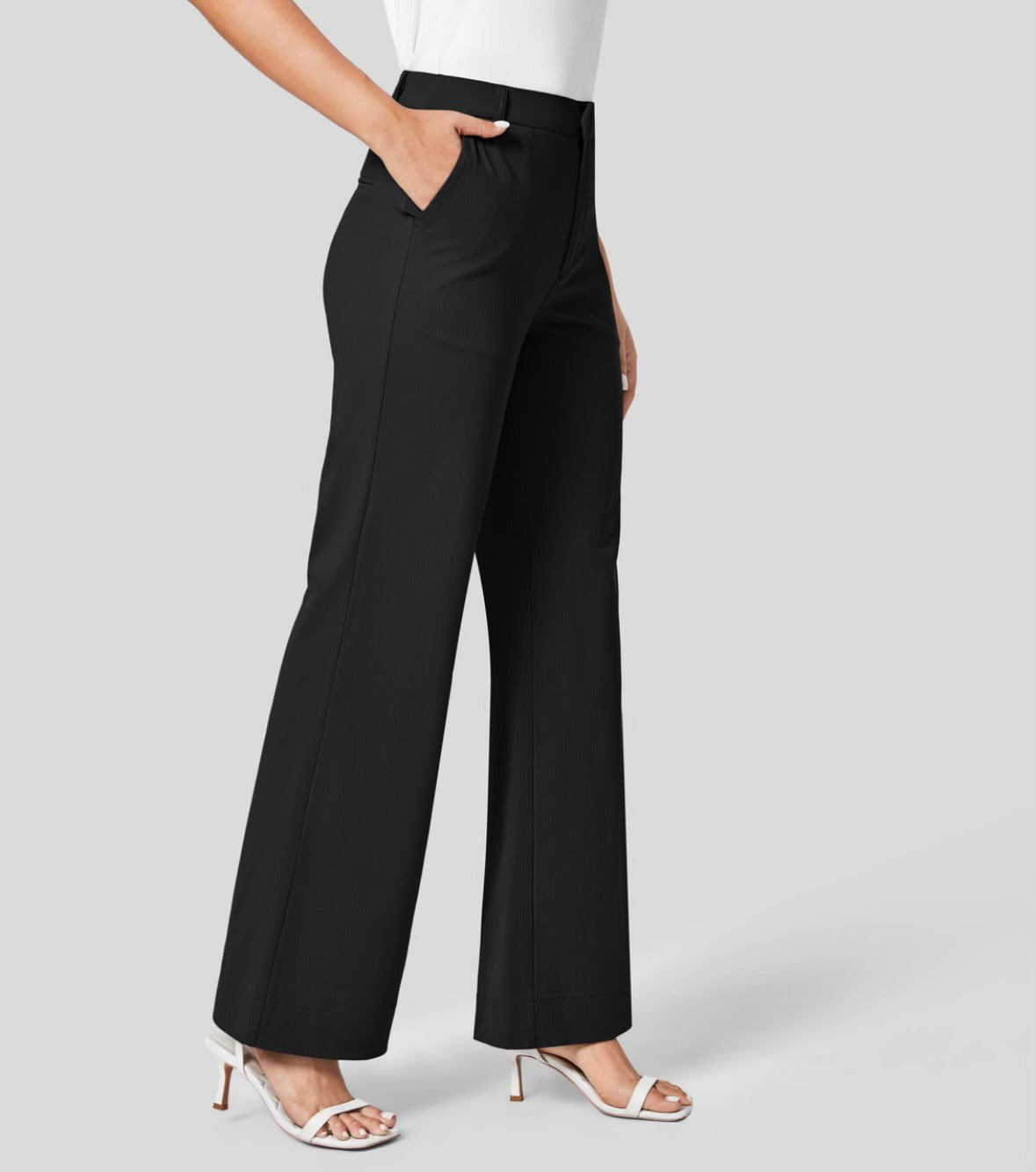 Halara Mid Rise Straight Leg Work Pants