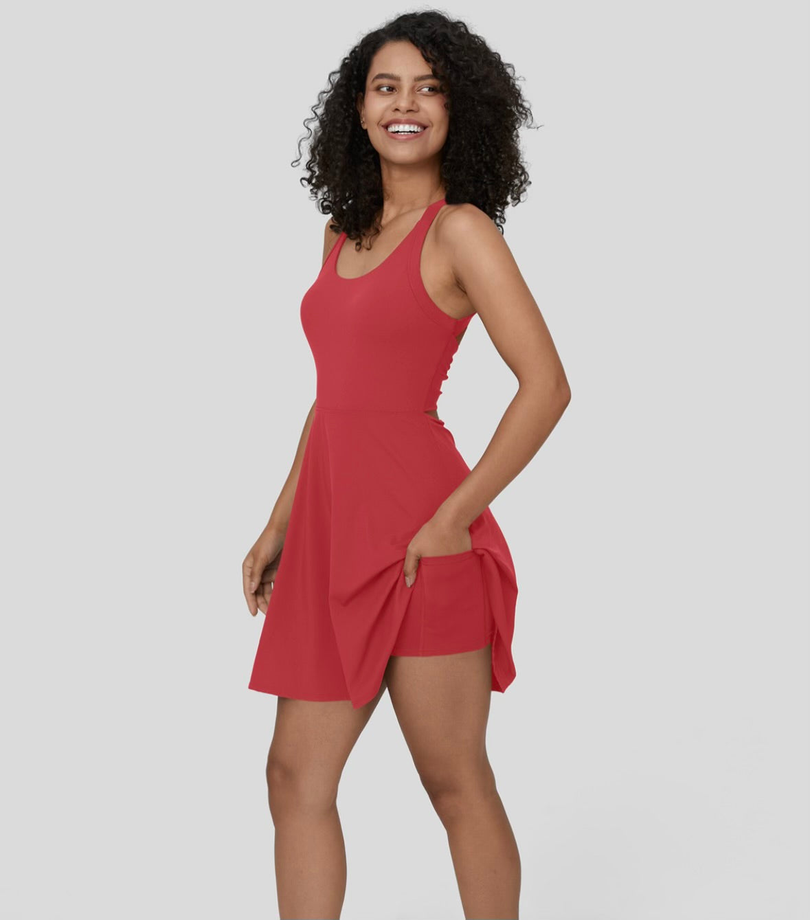 Halara Backless Twisted Active Easy Peezy Dress