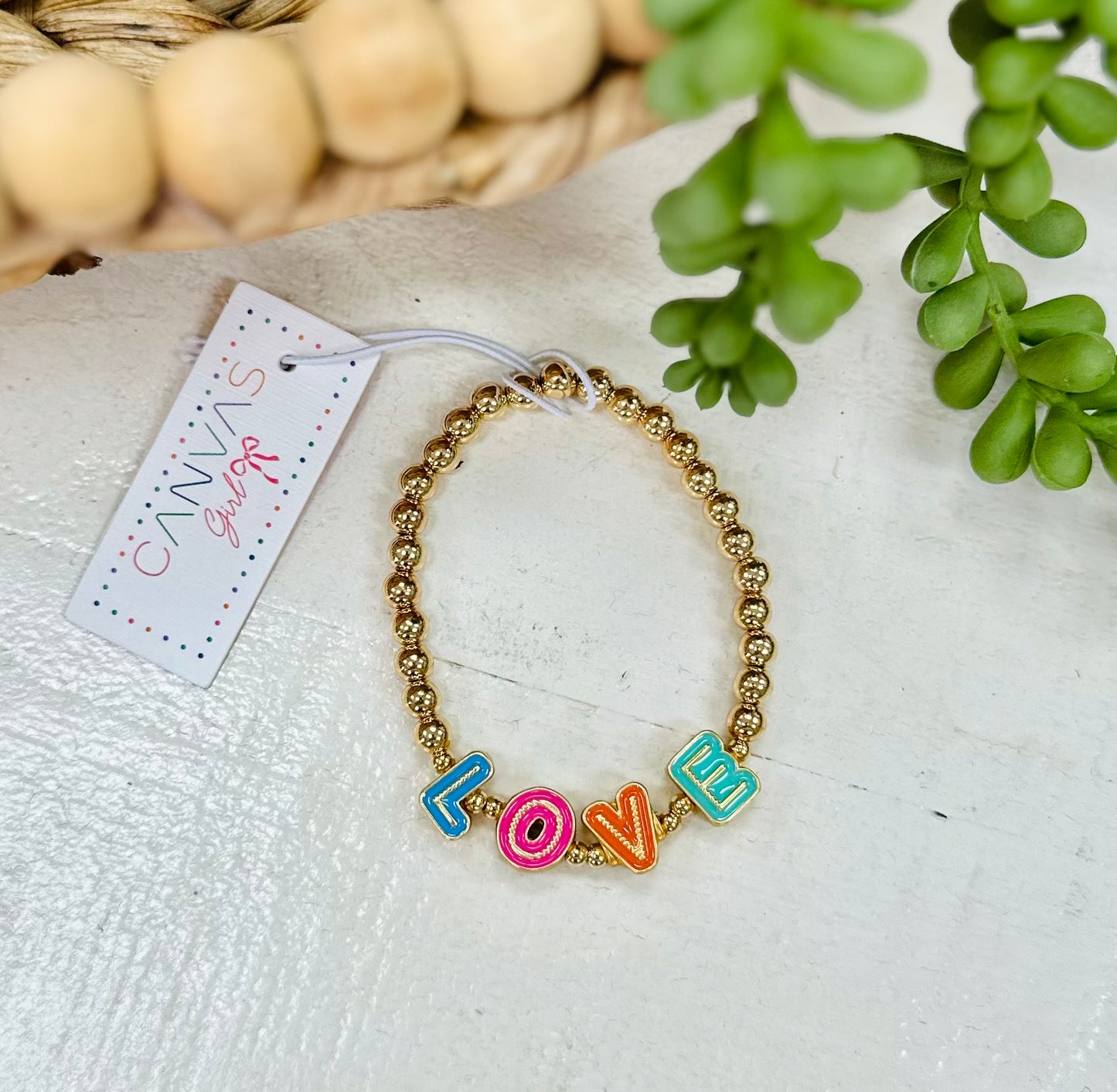 Canvas Style Love Children's Bracelet