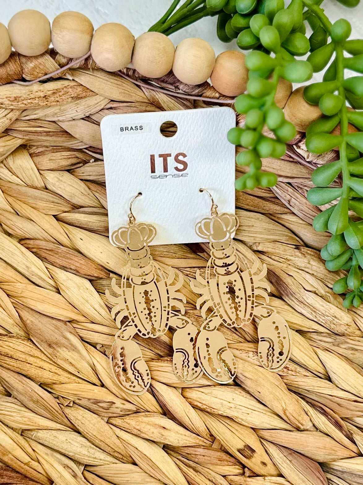 Gold Crawfish Earrings