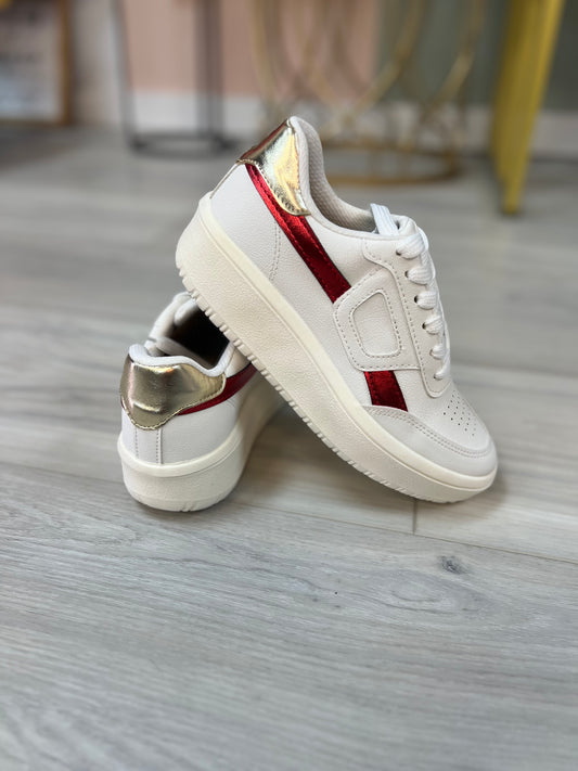 Miranda Red/Gold Sneaker