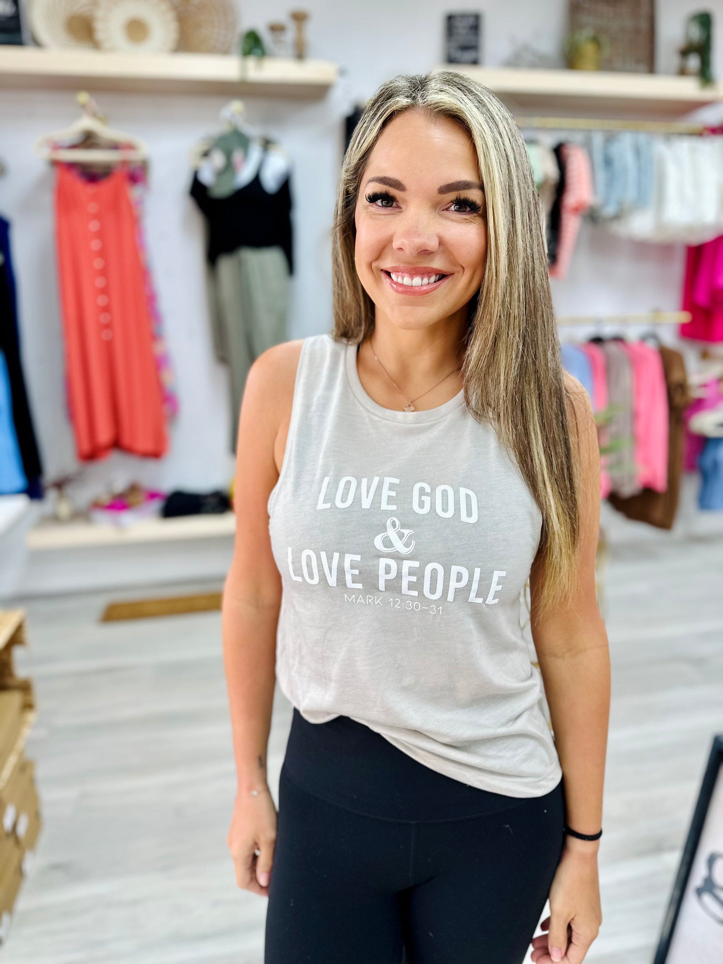 Love God Love People Muscle Tank