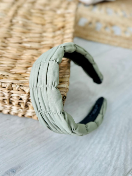 Olive Puffy Headband