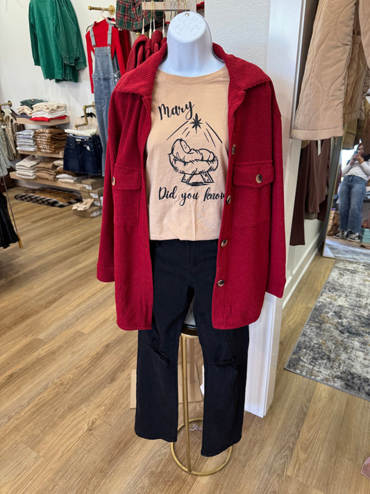 Mary Did You Know-Tan Longsleeve