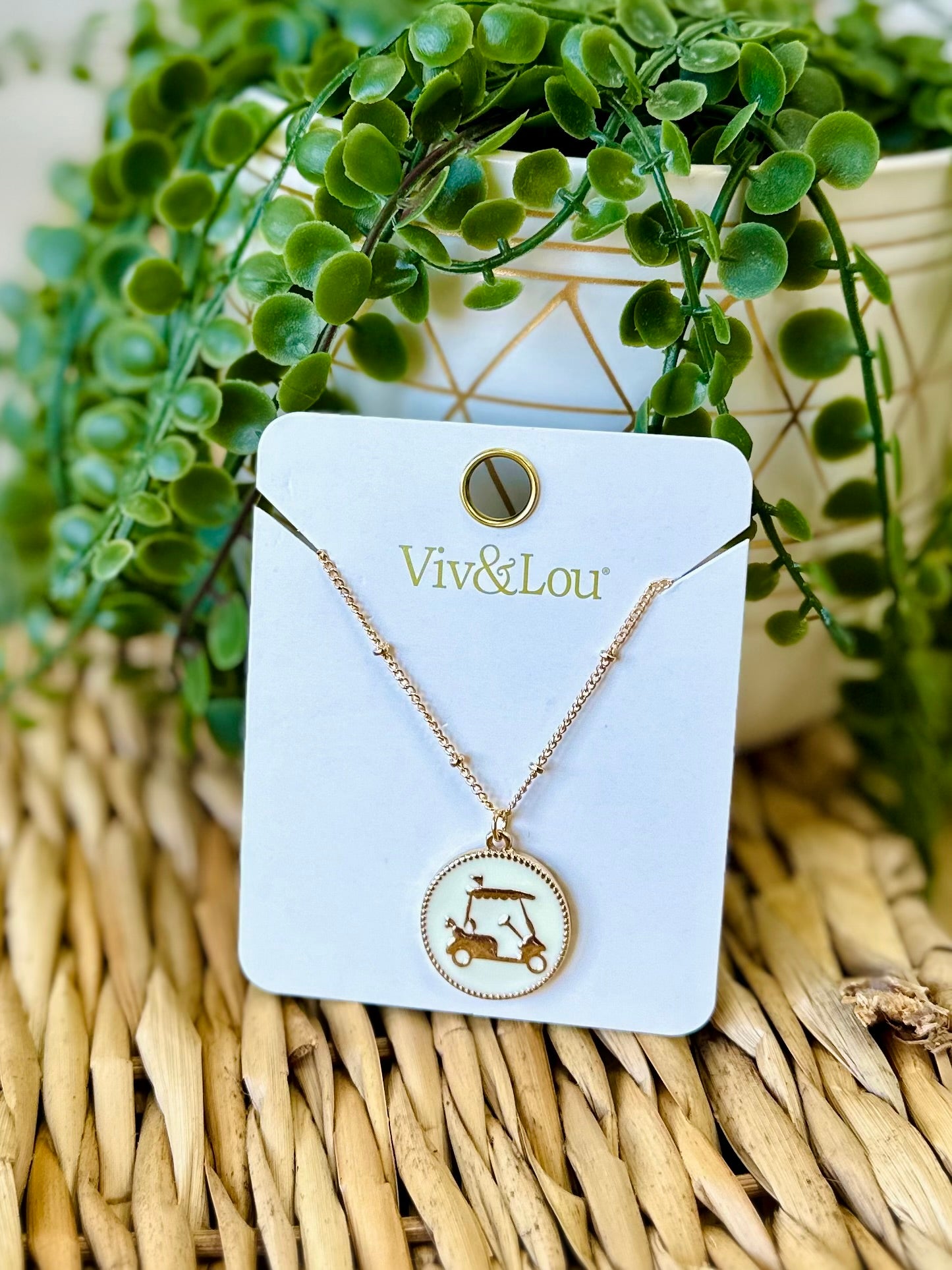 Golf Cart Medallion Necklace