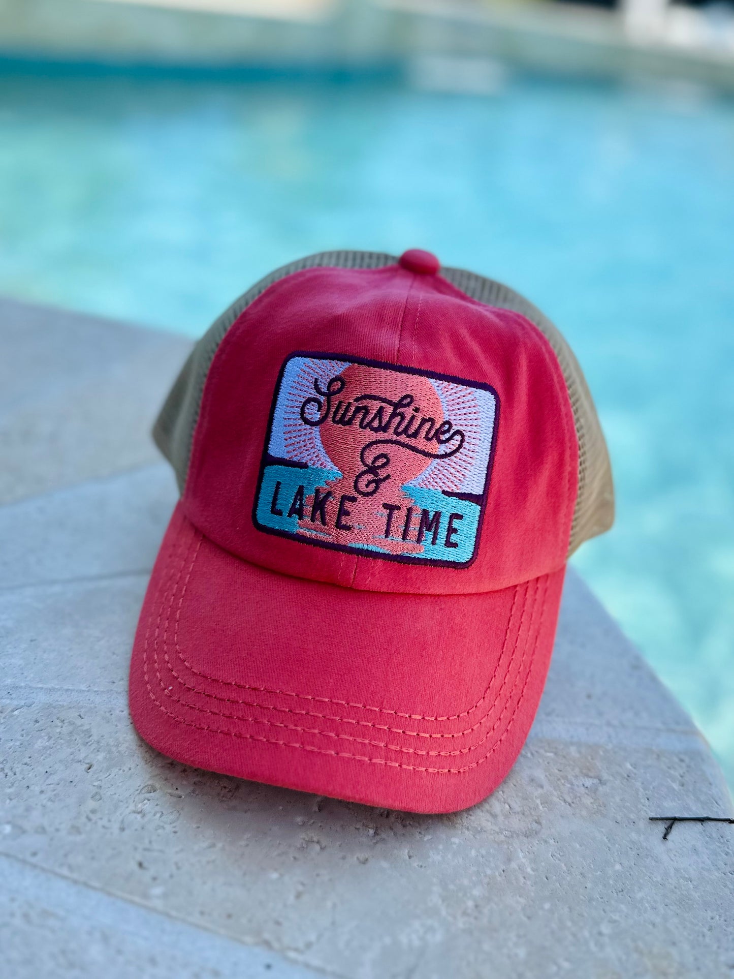 Sunshine & Lake Time Patch Hat