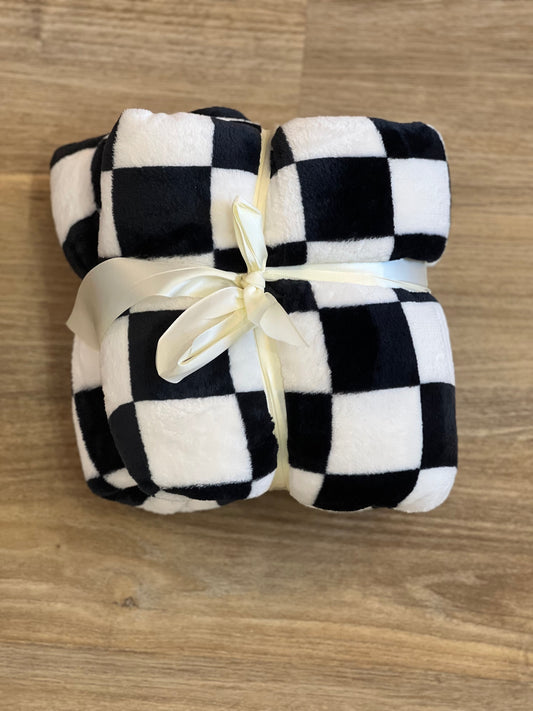 Black & White Checkered Blanket