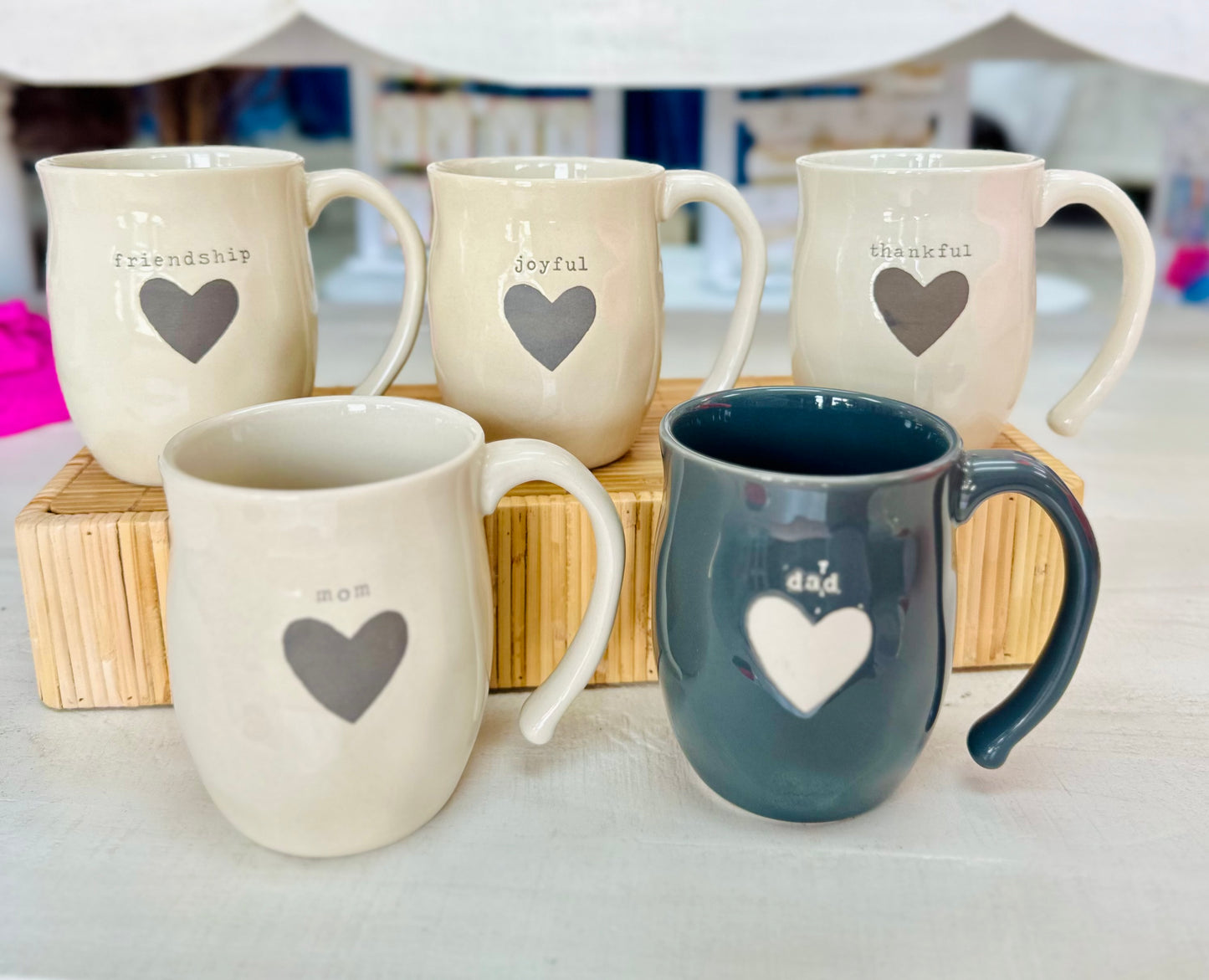 Warm Heart Mugs in a Gift Bag