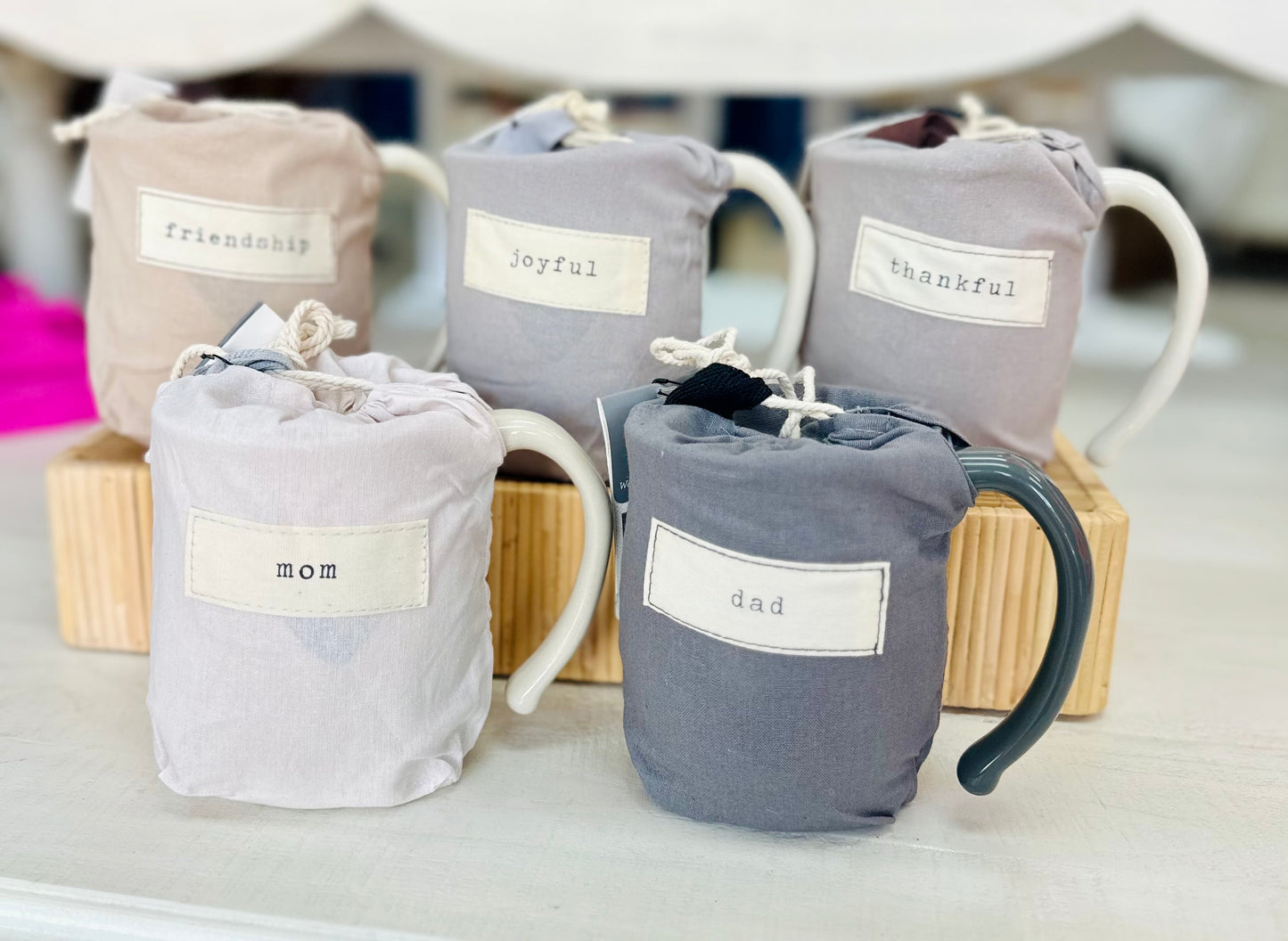 Warm Heart Mugs in a Gift Bag