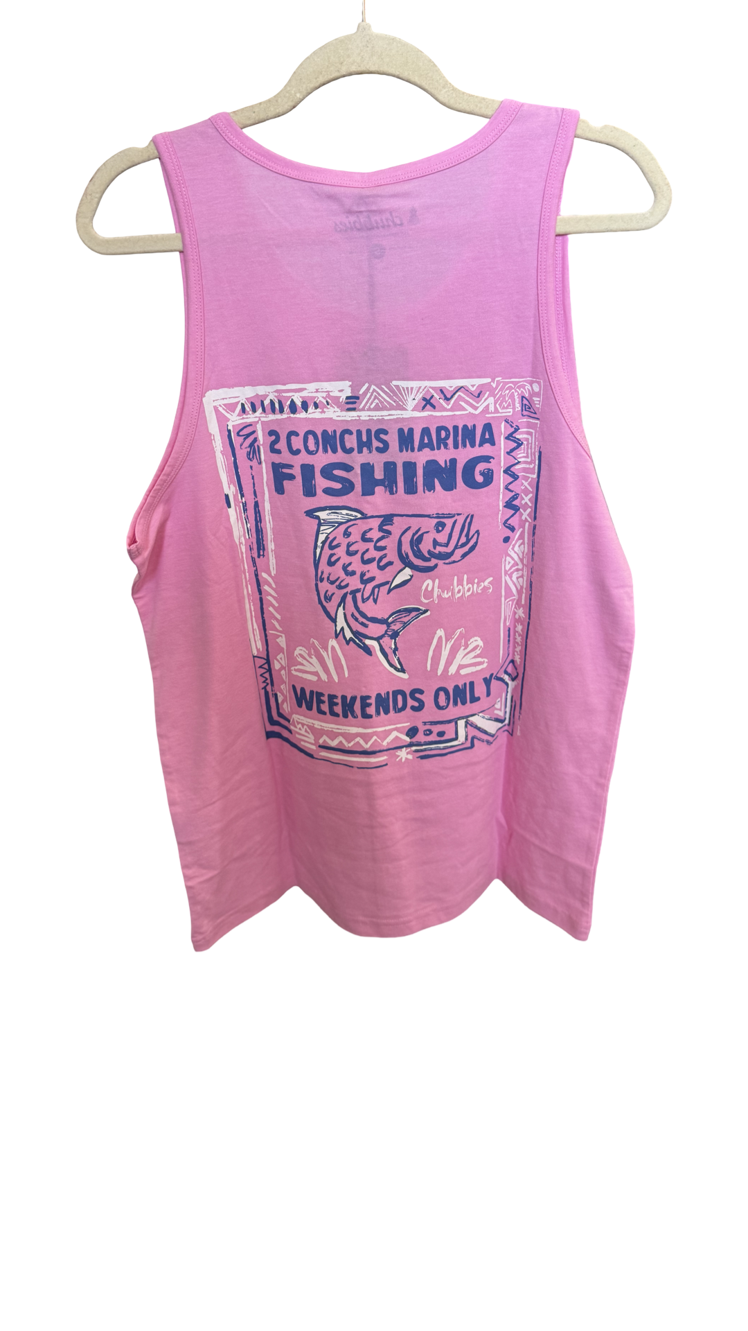 Chubbies Hook Line Sinker Tank-Pink