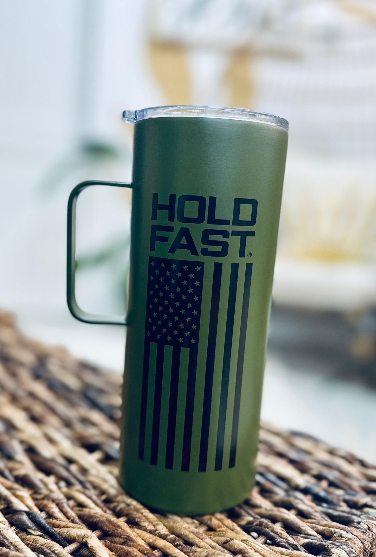 Hold Fast Army Green Flag Tumbler