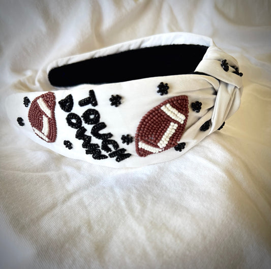 White Touch Down Headband