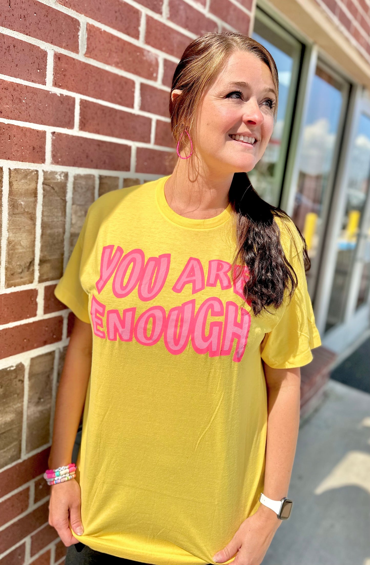 You Are Enough Yellow Tee